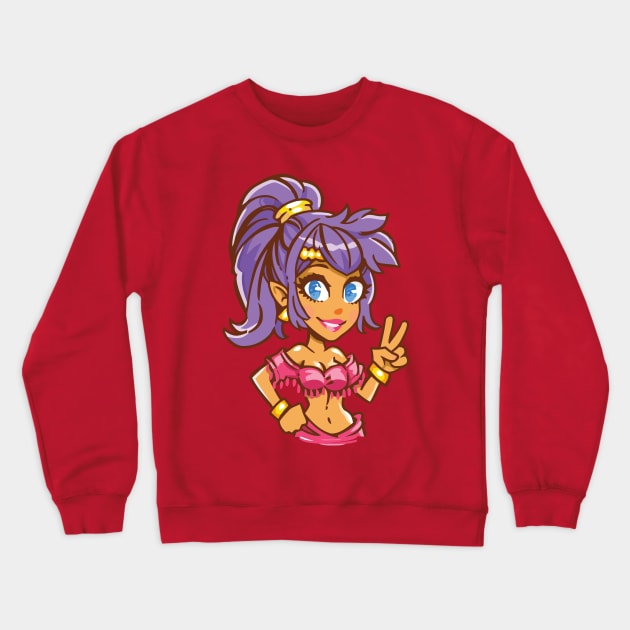 Half Genie Hero Cartoon Character Crewneck Sweatshirt by dposhirts